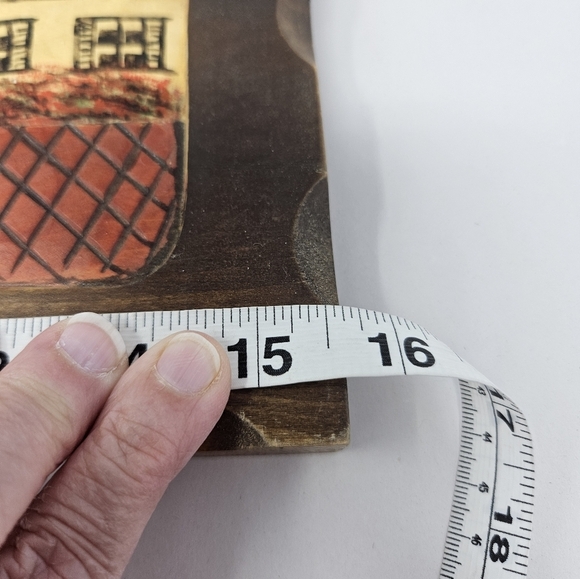 Hand Carved 3-D Wood Village Country Side Farm Life Hand Painted Picture - Picture 8 of 10